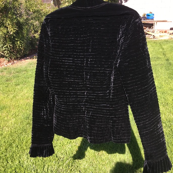 ✨2x HOST PICK✨ Tadashi Collection silk velvet blazer - Picture 5 of 9